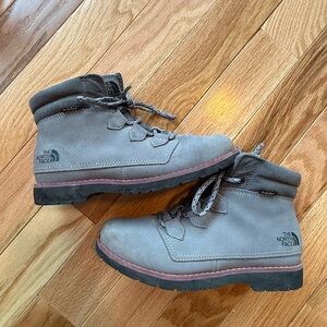The North Face Gray Suede Lace-Up Ankle Boots